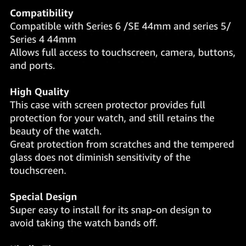 NWT Watch screen protector compatible with Apple Watch 44mm